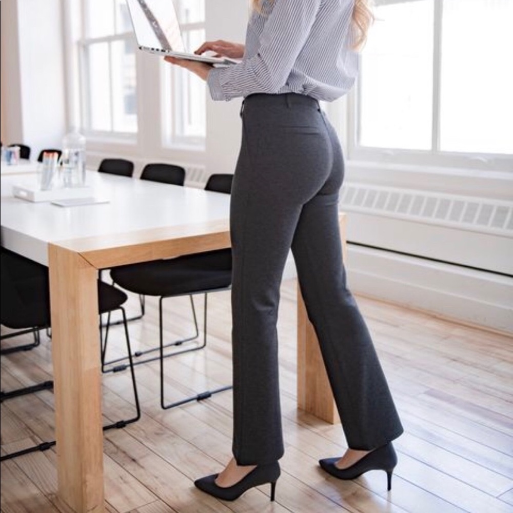 New Betabrand Charcoal Dress Pant Yoga Pants